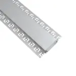 GLOBOSTAR® ALP-PLASTERIN GYPSO 70861-1M Χωνευτό Προφίλ Αλουμινίου Ειδικό για Γυψοσανίδα με Λευκό Γαλακτερό Πατητό Κάλυμμα για Ταινίες LED IP20 - Ασημί & Λευκό - Μ100 x Π7.8 x Υ1.4cm - Image 5