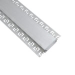 GLOBOSTAR® ALP-PLASTERIN GYPSO 70861-3M Χωνευτό Προφίλ Αλουμινίου Ειδικό για Γυψοσανίδα με Λευκό Γαλακτερό Πατητό Κάλυμμα για Ταινίες LED IP20 - Ασημί & Λευκό - Μ300 x Π7.8 x Υ1.4cm - Πακέτο 5 Τεμαχίων - Image 5