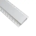 GLOBOSTAR® ALP-PLASTERIN GYPSO 70862-1M Χωνευτό Προφίλ Αλουμινίου Ειδικό για Γυψοσανίδα με Λευκό Γαλακτερό Πατητό Κάλυμμα για Ταινίες LED IP20 - Ασημί & Λευκό - Μ100 x Π8.8 x Υ2cm - Image 5