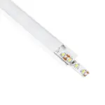 GLOBOSTAR® ALP-LINEAR CURBARIO 70863-1M Επιφανειακό Εύκαμπτο Προφίλ Αλουμινίου με Λευκό Γαλακτερό Πατητό Κάλυμμα για Ταινίες LED IP20 - Λευκό - Μ100 x Π1.8 x Υ0.5cm - Image 2
