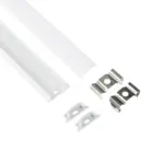 GLOBOSTAR® ALP-LINEAR CURBARIO 70863-1M Επιφανειακό Εύκαμπτο Προφίλ Αλουμινίου με Λευκό Γαλακτερό Πατητό Κάλυμμα για Ταινίες LED IP20 - Λευκό - Μ100 x Π1.8 x Υ0.5cm - Image 3