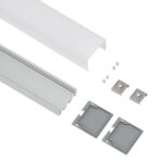 GloboStar® SURFACEPENDANT-PROFILE 70864-1M Προφίλ Αλουμινίου - Βάση & Ψύκτρα Ταινίας LED με Λευκό Γαλακτερό Κάλυμμα - Επιφανειακή & Κρεμαστή Χρήση - Πατητό Κάλυμμα - Ασημί - 1 Μέτρο - Μ100 x Π4.5 x Υ4.2cm - Image 3