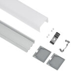 GloboStar® SURFACEPENDANT-PROFILE 70864-3M Προφίλ Αλουμινίου - Βάση & Ψύκτρα Ταινίας LED με Λευκό Γαλακτερό Κάλυμμα - Επιφανειακή & Κρεμαστή Χρήση - Πατητό Κάλυμμα - Ασημί - 3 Μέτρα - Μ300 x Π4.5 x Υ4.2cm - Image 3