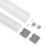 GloboStar® SURFACEPENDANT-PROFILE 70865-1M Προφίλ Αλουμινίου - Βάση & Ψύκτρα Ταινίας LED με Λευκό Γαλακτερό Κάλυμμα - Επιφανειακή & Κρεμαστή Χρήση - Πατητό Κάλυμμα - Λευκό - 1 Μέτρο - Μ100 x Π4.5 x Υ4.2cm - Image 3