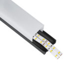 GloboStar® SURFACEPENDANT-PROFILE 70866-1M Προφίλ Αλουμινίου - Βάση & Ψύκτρα Ταινίας LED με Λευκό Γαλακτερό Κάλυμμα - Επιφανειακή & Κρεμαστή Χρήση - Πατητό Κάλυμμα - Μαύρο - 1 Μέτρο - Μ100 x Π4.5 x Υ4.2cm - Image 2
