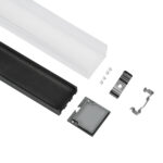 GloboStar® SURFACEPENDANT-PROFILE 70866-3M Προφίλ Αλουμινίου - Βάση & Ψύκτρα Ταινίας LED με Λευκό Γαλακτερό Κάλυμμα - Επιφανειακή & Κρεμαστή Χρήση - Πατητό Κάλυμμα - Μαύρο - 3 Μέτρα - Μ300 x Π4.5 x Υ4.2cm - Image 3