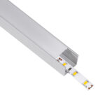 GLOBOSTAR® ALP-LINEAR LIGHTLINE 70867-1M Επιφανειακό Προφίλ Αλουμινίου με Λευκό Γαλακτερό Πατητό Κάλυμμα για Ταινίες LED IP20 - Ασημί & Λευκό - Μ100 x Π2.3 x Υ2cm - Image 2
