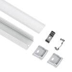 GloboStar® SURFACE-PROFILE 70868-1M Προφίλ Αλουμινίου - Βάση & Ψύκτρα Ταινίας LED με Λευκό Γαλακτερό Κάλυμμα - Επιφανειακή Χρήση - Πατητό Κάλυμμα - Λευκό - 1 Μέτρο - Μ100 x Π2.3 x Υ2cm - Image 3