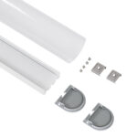 GloboStar® SURFACEPENDANT-PROFILE 70871-1M Προφίλ Αλουμινίου - Βάση & Ψύκτρα Ταινίας LED με Λευκό Γαλακτερό Κάλυμμα - Επιφανειακή & Κρεμαστή Χρήση - Πατητό Κάλυμμα - Λευκό - 1 Μέτρα - Μ100 x Π4.5 x Υ4.2cm - Image 3