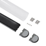 GloboStar® SURFACEPENDANT-PROFILE 70872-1M Προφίλ Αλουμινίου - Βάση & Ψύκτρα Ταινίας LED με Λευκό Γαλακτερό Κάλυμμα - Επιφανειακή & Κρεμαστή Χρήση - Πατητό Κάλυμμα - Μαύρο - 1 Μέτρα - Μ100 x Π4.5 x Υ4.2cm - Image 3