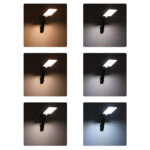 GLOBOSTAR® RASOL 71465 Προβολέας με Ανιχνευτή PIR / Αισθητήρα Κίνησης LED 4W 200lm 120° DC 5V με Φωτοβολταϊκό Panel 5V 0.3W & Επαναφορτιζόμενη Μπαταρία Li-ion 3.2V 2200mAh Αδιάβροχο IP65 Ρυθμιζόμενο Λευκό CCT με Χειριστήριο από 2700K έως 6000K Dimmable - Sanan SMD Chip - Μαύρο - Μ20.5 x Π11 x Υ3cm - 2 Χρόνια Εγγύηση - Image 6