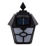 GloboStar® 71494 Αυτόνομο Ηλιακό Φωτιστικό Τοίχου Μαύρο LED SMD 1W 40lm με Ενσωματωμένη Μπαταρία 600mAh - Φωτοβολταϊκό Πάνελ με Αισθητήρα Ημέρας-Νύχτας IP65 Ψυχρό Λευκό 6000K - Image 3