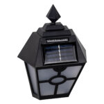 GloboStar® 71494 Αυτόνομο Ηλιακό Φωτιστικό Τοίχου Μαύρο LED SMD 1W 40lm με Ενσωματωμένη Μπαταρία 600mAh - Φωτοβολταϊκό Πάνελ με Αισθητήρα Ημέρας-Νύχτας IP65 Ψυχρό Λευκό 6000K - Image 5