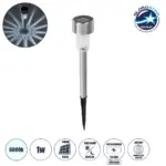 GLOBOSTAR® SOLARDECOR 71520 Διακοσμητικό Φωτιστικό Κήπου LED 1W 50lm 180° DC 5V με Φωτοβολταϊκό Panel 5V 0.1W & Επαναφορτιζόμενη Μπαταρία Li-ion 3.2V 600mAh Αδιάβροχο IP65 Ψυχρό Λευκό 6000K - Μ4.7 x Π4.7 x Υ29.5cm - 2 Χρόνια Εγγύηση