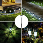 GloboStar® 71520-10 ΣΕΤ 10 Τεμαχίων Αυτόνομα Ηλιακά Φωτιστικά LED SMD 1W 50lm με Ενσωματωμένη Μπαταρία 600mAh - Φωτοβολταϊκό Πάνελ με Αισθητήρα Ημέρας-Νύχτας Αδιάβροχο IP65 Φανάρι Κήπου Στρογγυλό Ψυχρό Λευκό 6000K - Image 6