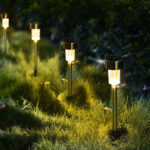 GloboStar® 71521-10 ΣΕΤ 10 Τεμαχίων Αυτόνομα Ηλιακά Φωτιστικά LED SMD 1W 40lm με Ενσωματωμένη Μπαταρία 600mAh - Φωτοβολταϊκό Πάνελ με Αισθητήρα Ημέρας-Νύχτας Αδιάβροχο IP65 Φανάρι Κήπου Στρογγυλό Θερμό Λευκό 2700K - Image 5