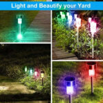 GLOBOSTAR® SOLARDECOR 71522 Διακοσμητικό Φωτιστικό Κήπου LED 1W 30lm 180° DC 5V με Φωτοβολταϊκό Panel 5V 0.1W & Επαναφορτιζόμενη Μπαταρία Li-ion 3.2V 600mAh Αδιάβροχο IP65 Πολύχρωμο RGB - Πακέτο 10 Τεμαχίων - Μ5.5 x Π5.5 x Υ36.5cm - 2 Χρόνια Εγγύηση - Image 5