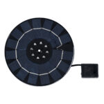 GLOBOSTAR® FOUNTAIN 71533 Διακοσμητικό Συντριβάνι LED 3W 90lm 120° DC 5V με Φωτοβολταϊκό Panel 5V 0.2W & Επαναφορτιζόμενη Μπαταρία Li-ion 3.2V 1500mAh Αδιάβροχο IP68 Πολύχρωμο RGB - Sanan Diode Chip - Μαύρο - 4 Μπέκ Ψεκασμού - Μ18 x Π18 x Υ8cm - 1 Χρόνο Εγγύηση - Image 5