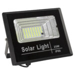 GLOBOSTAR® HERMES 71554 Προβολέας με IR Ασύρματο Χειριστήριο LED 25W 1250lm 120° DC 5V με Φωτοβολταϊκό Panel 5V 4W & Επαναφορτιζόμενη Μπαταρία Li-ion 3.2V 3000mAh Αδιάβροχο IP66 Ψυχρό Λευκό 6000K Dimmable - Sanan SMD Chip - Μαύρο - Μ19.5 x Π5 x Υ4.8cm - 2 Χρόνια Εγγύηση - Image 3