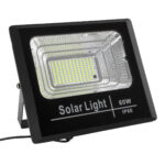 GLOBOSTAR® HERMES 71556 Προβολέας με IR Ασύρματο Χειριστήριο LED 60W 3000lm 120° DC 5V με Φωτοβολταϊκό Panel 5V 12W & Επαναφορτιζόμενη Μπαταρία Li-ion 3.2V 10000mAh Αδιάβροχο IP66 Ψυχρό Λευκό 6000K Dimmable - Sanan SMD Chip - Μαύρο - Μ26.5 x Π22 x Υ6.5cm - 2 Χρόνια Εγγύηση - Image 3