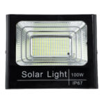 GLOBOSTAR® HERMES 71557 Προβολέας με IR Ασύρματο Χειριστήριο LED 100W 5000lm 120° DC 5V με Φωτοβολταϊκό Panel 5V 20W & Επαναφορτιζόμενη Μπαταρία Li-ion 3.2V 15000mAh Αδιάβροχο IP66 Ψυχρό Λευκό 6000K Dimmable - Sanan SMD Chip - Μαύρο - Μ31.5 x Π26.2 x Υ7.5cm - 2 Χρόνια Εγγύηση - Image 5