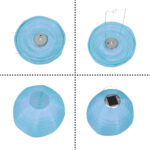 GloboStar® 71594 Αυτόνομο Ηλιακό Φωτιστικό Υφασμάτινη Γαλάζια Μπάλα Φ30cm LED SMD 1W 100lm με Ενσωματωμένη Μπαταρία 1200mAh - Φωτοβολταϊκό Πάνελ με Αισθητήρα Ημέρας-Νύχτας Αδιάβροχο IP65 Ψυχρό Λευκό 6000K - Image 3