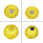 GloboStar® 71599 Αυτόνομο Ηλιακό Φωτιστικό Υφασμάτινη Κίτρινη Μπάλα Φ30cm LED SMD 1W 100lm με Ενσωματωμένη Μπαταρία 1200mAh - Φωτοβολταϊκό Πάνελ με Αισθητήρα Ημέρας-Νύχτας Αδιάβροχο IP65 Ψυχρό Λευκό 6000K - Image 3