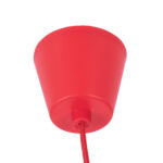 GLOBOSTAR® CABLITO 61551 Μοντέρνο Κρεμαστό Φωτιστικό Οροφής με Ντουί 1 x E27 AC 220-240V IP20 - Κόκκινο - Μ4 x Π4 x Υ110cm - Image 3
