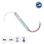 GLOBOSTAR® LUMISLIM 73031 Τροφοδοτικό/Μετασχηματιστής PELV 18W 1.5A DC 12V IP20 - AC 220-240V σε DC 12V - Μ17.5 x Π1.8 x Υ1.8cm - 3 Χρόνια Εγγύηση
