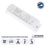 GLOBOSTAR® SKYDANCE-TE-36A 73135 DC Triac & Push Dimmer CC Τροφοδοτικό/Μετασχηματιστής SELV με 1 x 320-1200mA 36W Κανάλι AC 220-240V σε DC 10-52V 1200mA 36W Max IP20 - Triac & Push Dimming - Μ17.5 x Π4.4 x Υ3cm - 5 Χρόνια Εγγύηση