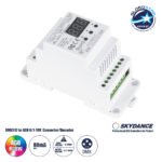 GloboStar® 73139 DL SKYDANCE DC DMX512 Signal Amplifier Din Rail Ράγας 2 Καναλιών DC 12-48V - IP20  Μ11.5 x Π5 x Υ6.5cm - 5 Χρόνια Εγγύηση