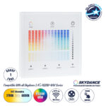 GLOBOSTAR® SKYDANCE-T15-S 73153 RF 2.4Ghz DMX  Ασύρματο Χειριστήριο 1 Group για όλα τα SKYDANCE DMX512 Controller AC 100-240V Max 0.1A IP20 - Μ8.5 x Π8.5 x Υ3.5cm - 5 Χρόνια Εγγύηση