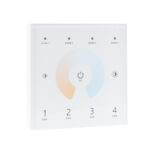 GloboStar® 73160 T12 SKYDANCE Ασύρματο DMX512 Επιτοίχιο Χειριστήριο RF 2.4Ghz 4 Group για όλα τα SKYDANCE DMX512 Controller AC 100-240V Max 0.1A - IP20  Μ8.5 x Π8.5 x Υ3.5cm - 5 Χρόνια Εγγύηση - Image 2