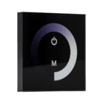 GLOBOSTAR® DIMTOUCH 73318 Dimmer Τοίχου με Touch Panel με 1 x 12A 288W Κανάλι DC 12-24V 12A 288W Max IP20 - Μ9 x Π9 x Υ3.5cm - 2 Χρόνια Εγγύηση - Image 2