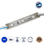 GloboStar® 73705 20 Τεμάχια x LED Modules 3 x SMD 5050 0.8W 50lm DC 12V - Αδιάβροχο IP66 - Μπλε - 2 Χρόνια Εγγύηση