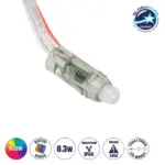 GLOBOSTAR® MODULARI 73720 Digital Pixel Module LED 0.3W 24lm 120° DC 5V Αδιάβροχο IP66 Πολύχρωμο RGBW Dimmable - Μ3,6 x Π1.3 x Υ1.3cm - Πακέτο 50 Τεμαχίων - 3 Χρόνια Εγγύηση