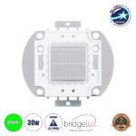 GloboStar® 73770 Υψηλής Ισχύος LED COB BRIDGELUX 30W 1500lm DC 20-24V - Μ5.5 x Π5.2 x Υ0.4cm - Πράσινο - 2 Χρόνια Εγγύηση