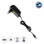 GLOBOSTAR® LUMIPLAST 73072 Τροφοδοτικό/Μετασχηματιστής SELV 24W 2A DC 12V IP20 - AC 220-240V σε DC 12V - Μ5 x Π7.5 x Υ8cm - 2 Χρόνια Εγγύηση