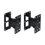 GLOBOSTAR® FDB WB2 98030 Επιτοίχια Ρυθμιζόμενη Βάση για Τοποθέτηση Ηχείων - IP20 - Μαύρο - Μ9.5 x Π11.5 x Υ16cm - Σετ 2 Τεμαχίων - Image 2
