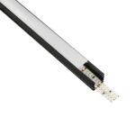 GLOBOSTAR® ALP-LINEAR GLOWTRACK 61797-3M Επιφανειακό Προφίλ Αλουμινίου με Λευκό Γαλακτερό Πατητό Κάλυμμα για Ταινίες LED IP20 - Μαύρο Ματ - Μ300 x Π2 x Υ2cm - Πακέτο 5 Τεμαχίων - Image 2