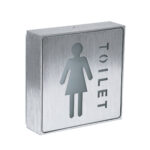 GloboStar® SENSATI 75655 Φωτιστικό Τοίχου Ένδειξης TOILET WOMAN LED 1W AC 220-240V IP20 - Σώμα Αλουμινίου - Μ11 x Π11 x Υ3cm - Κόκκινο - Image 2