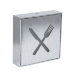 GloboStar® SENSATI 75660 Φωτιστικό Τοίχου Ένδειξης RESTAURANT FORK & KNIFE LED 1W AC 220-240V IP20 - Σώμα Αλουμινίου - Μ11 x Π11 x Υ3cm - Πορτοκαλί - Image 2