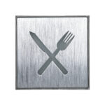 GloboStar® SENSATI 75660 Φωτιστικό Τοίχου Ένδειξης RESTAURANT FORK & KNIFE LED 1W AC 220-240V IP20 - Σώμα Αλουμινίου - Μ11 x Π11 x Υ3cm - Πορτοκαλί - Image 3