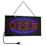 GLOBOSTAR® SIGN 75681 Διακοσμητικό Φωτιστικό Τοίχου Ένδειξης / Σήμανσης "OPEN" LED 5W 150lm 120° AC 220-240V IP20 Πολύχρωμο - Μαύρο - Μ48 x Π25 x Υ2cm - 2 Χρόνια Εγγύηση - Image 2