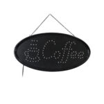 GloboStar® 75687 Φωτιστικό Ταμπέλα LED Οβάλ Σήμανσης COFFEE με Πρίζα AC 230V Μ48 x Π1.8 x Υ24.5cm - Image 3