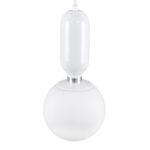 GLOBOSTAR® MAVERICK 00944 Μοντέρνο Κρεμαστό Φωτιστικό Οροφής με Ντουί 1 x E27 AC 220-240V IP20 - Λευκό - Μ15 x Π15 x Υ33cm - Image 6