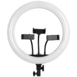 GloboStar® 75803 Professional Digital Ring Light Φ36cm LED SMD 50W 5000lm 180° DC 5V με Καλώδιο Τροφοδοσίας USB - Ενσωματωμένο και Ασύρματο Χειριστήριο RF 2.4Ghz Εναλλαγής Χρωμάτων & 3 Βάσεις Τηλεφώνου - Πολύχρωμο RGBW+WW Dimmable - Image 3