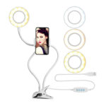 GloboStar® 75808 Professional Digital Ring Light Φ9cm LED SMD 10W 1000lm 180° DC 5V με Καλώδιο Τροφοδοσίας USB - Ενσωματωμένο Χειριστήριο Εναλλαγής Χρωμάτων & 1 Βάση Τηλεφώνου - CCT Θερμό Λευκό 3000K - Φυσικό Λευκό 4500K - Ψυχρό Λευκό 6000K Dimmable Λευκό - Image 3