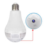 GloboStar® 76073 WIFI 2.4G IP CAMERA 2.0MP 1080P - Έξυπνη Κρυφή IP Κάμερα WiFi 1080P Fish Eye 360° 3W LED σε Σχήμα Λάμπας με Ντουί και Βάση E27 Smart Home - Image 3