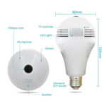 GloboStar® 76073 WIFI 2.4G IP CAMERA 2.0MP 1080P - Έξυπνη Κρυφή IP Κάμερα WiFi 1080P Fish Eye 360° 3W LED σε Σχήμα Λάμπας με Ντουί και Βάση E27 Smart Home - Image 5